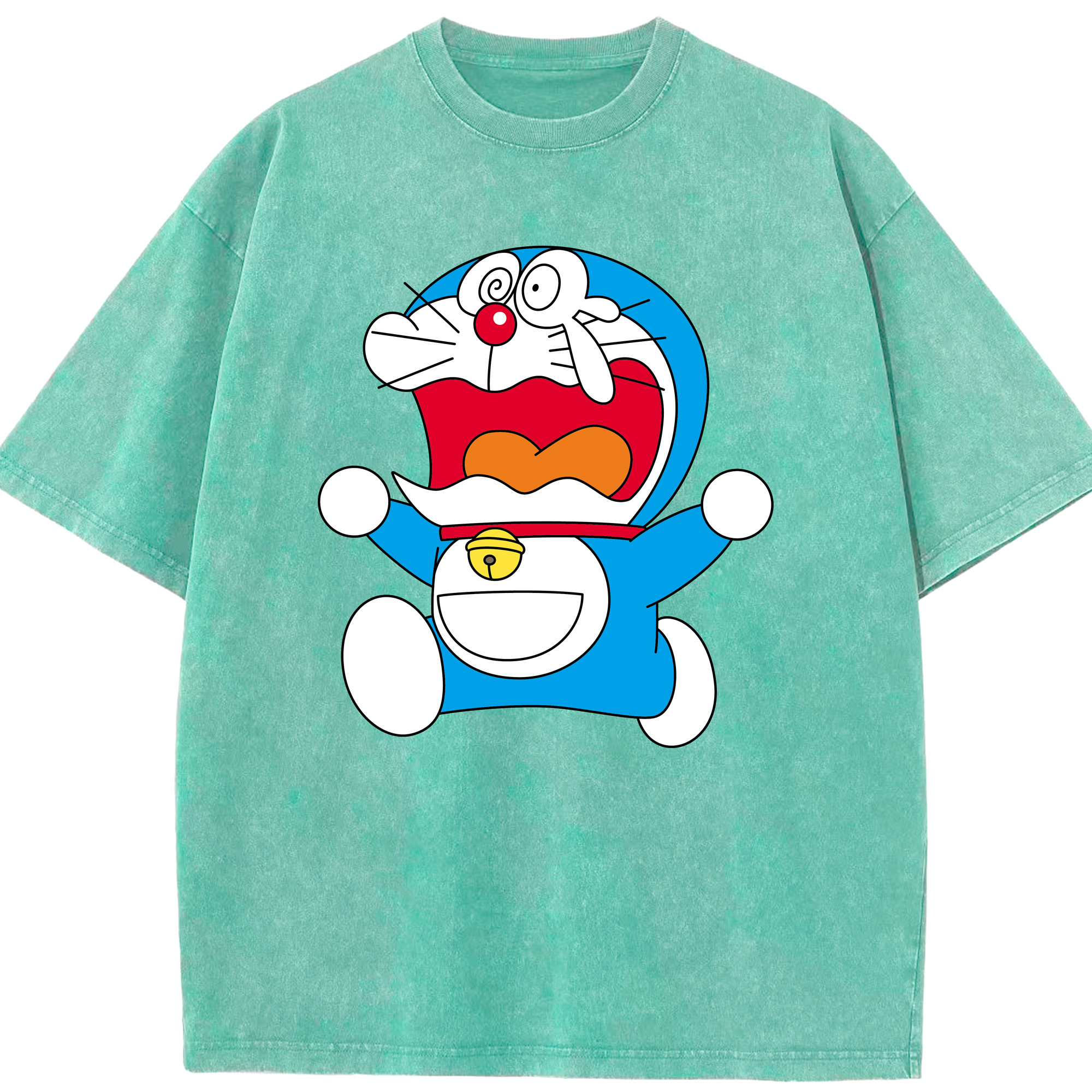（画像用） ドラえもん Doraemon 綿100% ヴィンテージ風 半袖Tシャツ（フロントプリント）